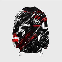 Куртка с капюшоном детская Toyota - Следы шин, цвет: 3D-черный