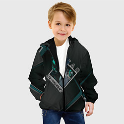 Куртка с капюшоном детская Сяо Xiao, Genshin Impact, цвет: 3D-черный — фото 2