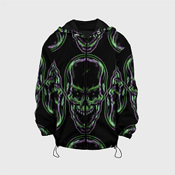 Куртка с капюшоном детская Skulls vanguard pattern 2077, цвет: 3D-черный