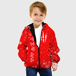 Куртка с капюшоном детская THE WITCHER НОВОГОДНИЕ СНЕЖИНКИ, цвет: 3D-черный — фото 2