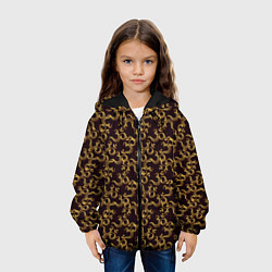 Куртка с капюшоном детская Ом Аум - Сакральный Символ, цвет: 3D-черный — фото 2