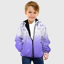 Куртка с капюшоном детская GENSHIN IMPACT SYMBOL PATTERN SAKURA САКУРА, цвет: 3D-черный — фото 2