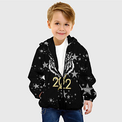 Куртка с капюшоном детская Символ года тигр 2022 Ура-Ура!, цвет: 3D-черный — фото 2