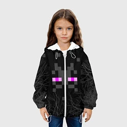 Куртка с капюшоном детская ЭНДЕРМЕН МАЙНКРАФТ MINECRAFT, цвет: 3D-белый — фото 2
