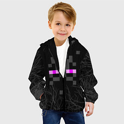 Куртка с капюшоном детская ЭНДЕРМЕН МАЙНКРАФТ MINECRAFT, цвет: 3D-черный — фото 2