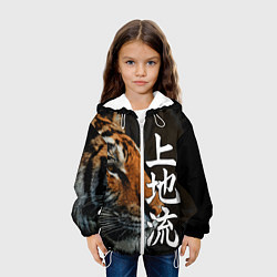 Куртка с капюшоном детская Год тигра 2022 Взгляд, цвет: 3D-белый — фото 2