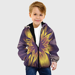 Куртка с капюшоном детская Цветок заката Абстракция 535-332-32-63, цвет: 3D-черный — фото 2