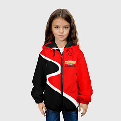 Куртка с капюшоном детская Chevrolet Логотип, цвет: 3D-черный — фото 2