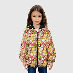 Куртка с капюшоном детская Ингредиенты Пиццы, цвет: 3D-черный — фото 2