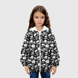 Куртка с капюшоном детская Screaming skulls, цвет: 3D-белый — фото 2