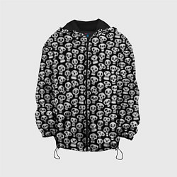 Куртка с капюшоном детская Funny skulls, цвет: 3D-черный