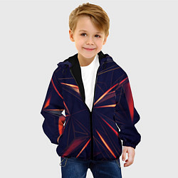 Куртка с капюшоном детская АБСТРАКЦИЯ ТРЕУГОЛЬНИКИ, цвет: 3D-черный — фото 2