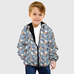 Куртка с капюшоном детская 100 Франков банкноты, цвет: 3D-черный — фото 2
