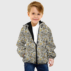 Куртка с капюшоном детская Разная Криптовалюта, цвет: 3D-черный — фото 2