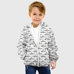 Куртка с капюшоном детская Syberia Logo Pattern, цвет: 3D-белый — фото 2
