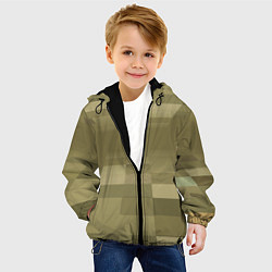 Куртка с капюшоном детская Пиксельный военный фон, цвет: 3D-черный — фото 2