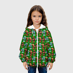 Куртка с капюшоном детская Minecraft heros pattern, цвет: 3D-белый — фото 2