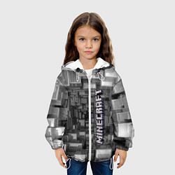 Куртка с капюшоном детская Minecraft, pattern 2066, цвет: 3D-белый — фото 2