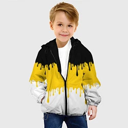 Куртка с капюшоном детская Российская Империя потёки, цвет: 3D-черный — фото 2
