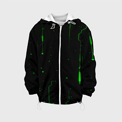 Куртка с капюшоном детская Neon Green Light, цвет: 3D-белый