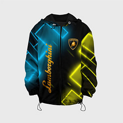 Куртка с капюшоном детская Lamborghini - Неоновые фигуры, цвет: 3D-черный