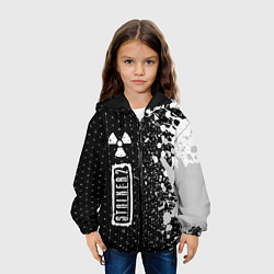 Куртка с капюшоном детская S T A L K E R 2 Краски Вертикально, цвет: 3D-черный — фото 2