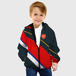 Куртка с капюшоном детская Arsenal арсенал football, цвет: 3D-черный — фото 2