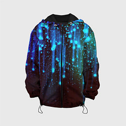 Куртка с капюшоном детская Звездопад Звёздный дождь, цвет: 3D-черный