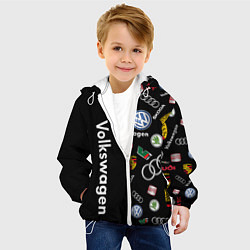 Куртка с капюшоном детская Volkswagen Group Half Pattern, цвет: 3D-белый — фото 2