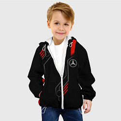 Куртка с капюшоном детская AMG MERCEDES ТЕХНОЛОГИИ, цвет: 3D-белый — фото 2