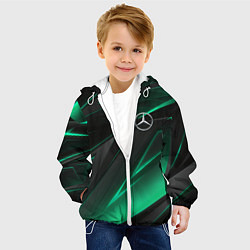 Куртка с капюшоном детская MERCEDES-BENZ AMG NEON STRIPES PETRONAS, цвет: 3D-белый — фото 2