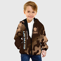 Куртка с капюшоном детская СУЗУКИ Pro Racing Камуфляж, цвет: 3D-черный — фото 2