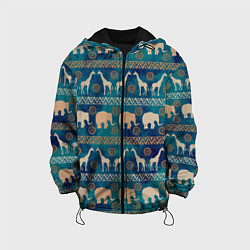 Детская куртка Жирафы и слоны