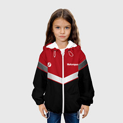 Куртка с капюшоном детская БМВ BMW UNIFORM RED, цвет: 3D-белый — фото 2