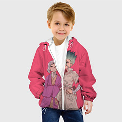 Куртка с капюшоном детская Ген и Сэнку, цвет: 3D-белый — фото 2