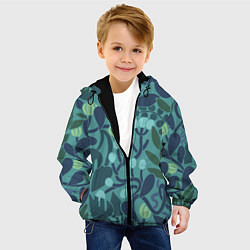 Куртка с капюшоном детская Запутанные растения, цвет: 3D-черный — фото 2