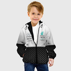 Куртка с капюшоном детская MERCEDES F1 СТАЛЬ, цвет: 3D-черный — фото 2