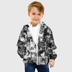 Куртка с капюшоном детская Berserk pattern, цвет: 3D-белый — фото 2