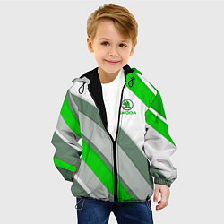 Куртка с капюшоном детская Skoda: Sport, цвет: 3D-черный — фото 2