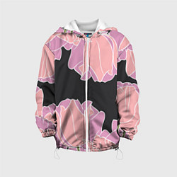Детская куртка Розовые цветы-кристаллы