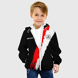 Куртка с капюшоном детская MERCEDES BENZ КРАСКА, цвет: 3D-белый — фото 2