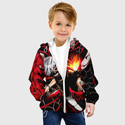 Куртка с капюшоном детская Tokyo Ghoul Токийский Гуль Red Snake, цвет: 3D-белый — фото 2