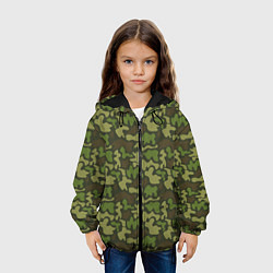 Куртка с капюшоном детская Камуфляж в крапинку, цвет: 3D-черный — фото 2