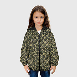 Куртка с капюшоном детская Камуфляж с Сеткой, цвет: 3D-черный — фото 2