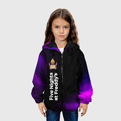 Куртка с капюшоном детская ФНАФ - ЧИКА Космос Вертикально, цвет: 3D-черный — фото 2