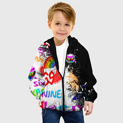 Куртка с капюшоном детская 6ix9ine сикс найн, цвет: 3D-черный — фото 2