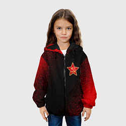 Куртка с капюшоном детская СССР - СЕРП И МОЛОТ Шум, цвет: 3D-черный — фото 2