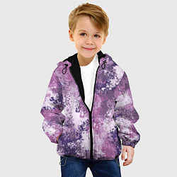 Куртка с капюшоном детская Спортивный камуфляж Пикси - Лаванда, цвет: 3D-черный — фото 2