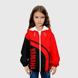 Куртка с капюшоном детская ЯМАХА - YAMAHA КРАСНЫЙ СТИЛЬ, цвет: 3D-белый — фото 2
