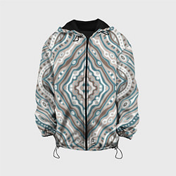 Куртка с капюшоном детская Абстракция Узор голубого цвета, цвет: 3D-черный